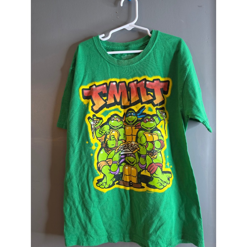 Nickelodeon TMNT Teenage Mutant Ninja Turtles Green Graphic T-Shirt Kids Large